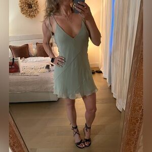 Aritzia Priscilla mini dress sage green Small